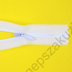 Kép 1/3 - Rejtett cipzár 35 cm  - fehér  - 1