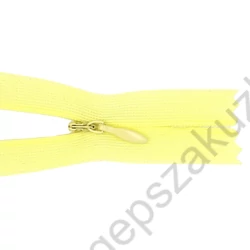Kép 1/2 - Rejtett cipzár 60 cm  - halvány sárga - 7
