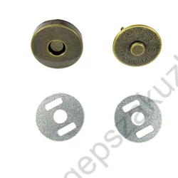 Kép 2/2 - Fém mágneszár - antik -  5db 14mm