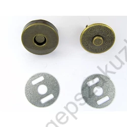 Kép 2/2 - Fém mágneszár - antik -  5 pár - 18mm