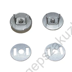 Kép 2/2 - Fém mágneszár - króm -  5 pár - 18mm