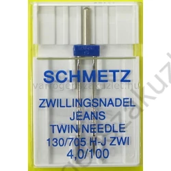 Kép 1/2 - 705H Jeans ikertű 100/4.0 mm Schmetz 