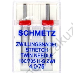 Kép 1/2 - 705H stretch ikertű 75/4.0 mm Schmetz  2 db-os