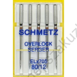 Kép 2/4 - ELx705H / 80  vastag overlock tű  - rugalmas anyagokhoz  - Schmetz 1