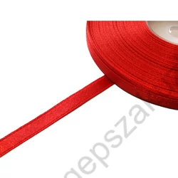 Kép 1/2 - Szatén szalag 6 mm - piros