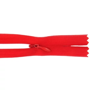 Rejtett cipzár 60 cm  - piros 9
