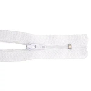 RT-0 cipzár, 18 cm  - fehér