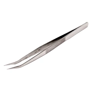 Cérnabefűző csipesz görbe, sima TWE7