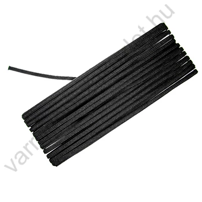 5 mm széles fekete bordázott gumi