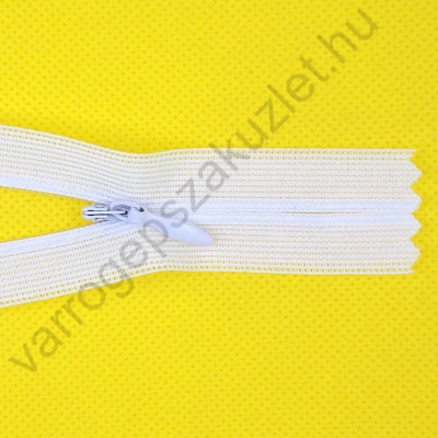 Rejtett cipzár 35 cm  - fehér  - 1