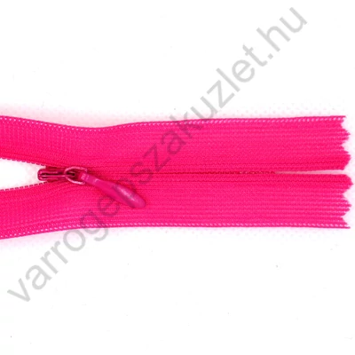 Rejtett cipzár 25 cm  - pink - 14