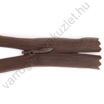 Rejtett cipzár 35 cm  - sötét barna - 33