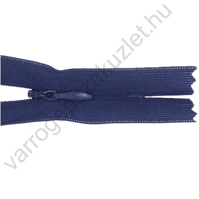 Rejtett cipzár 60 cm  - sötét kék - 21
