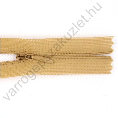 Rejtett cipzár 25 cm  -  tejeskávé - 00