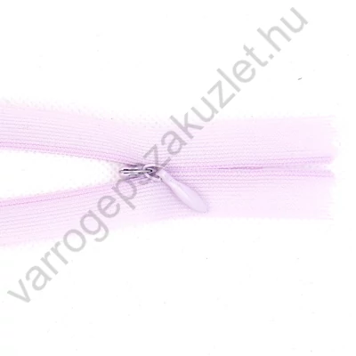 Rejtett cipzár 60 cm  - világos lila - 15