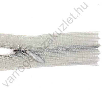 Rejtett cipzár 25 cm  -  világos szürke - 34
