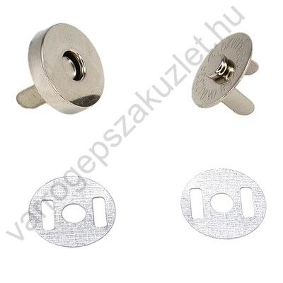 18 mm krómozott mágneszár  ( 1 pár)