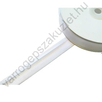 Szatén ferdepánt 20 mm  - fehér 