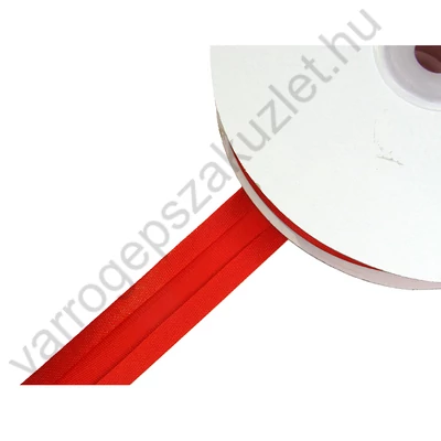 Szatén ferdepánt 20 mm - piros - 6391