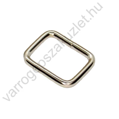 Téglalap 20 mm krómozott fém