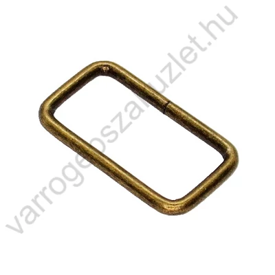 Téglalap 30 mm antikolt fém