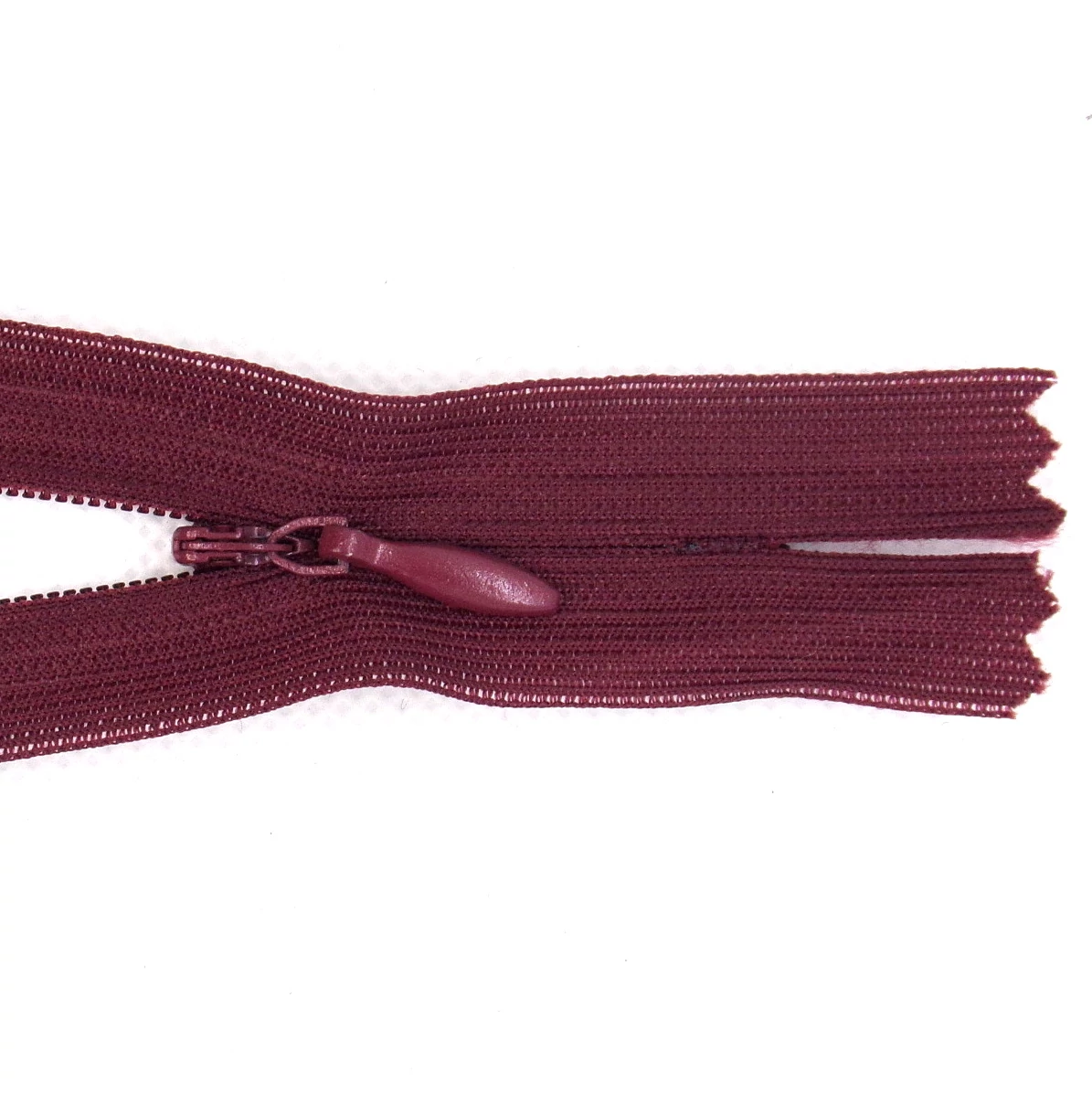 Rejtett cipzár 25 cm  - bordó - 10