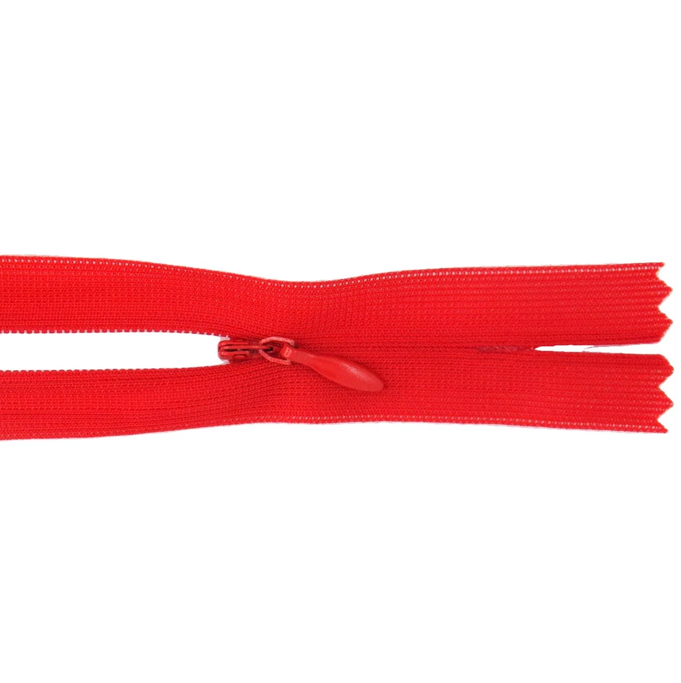 Rejtett cipzár 60 cm  - piros 9
