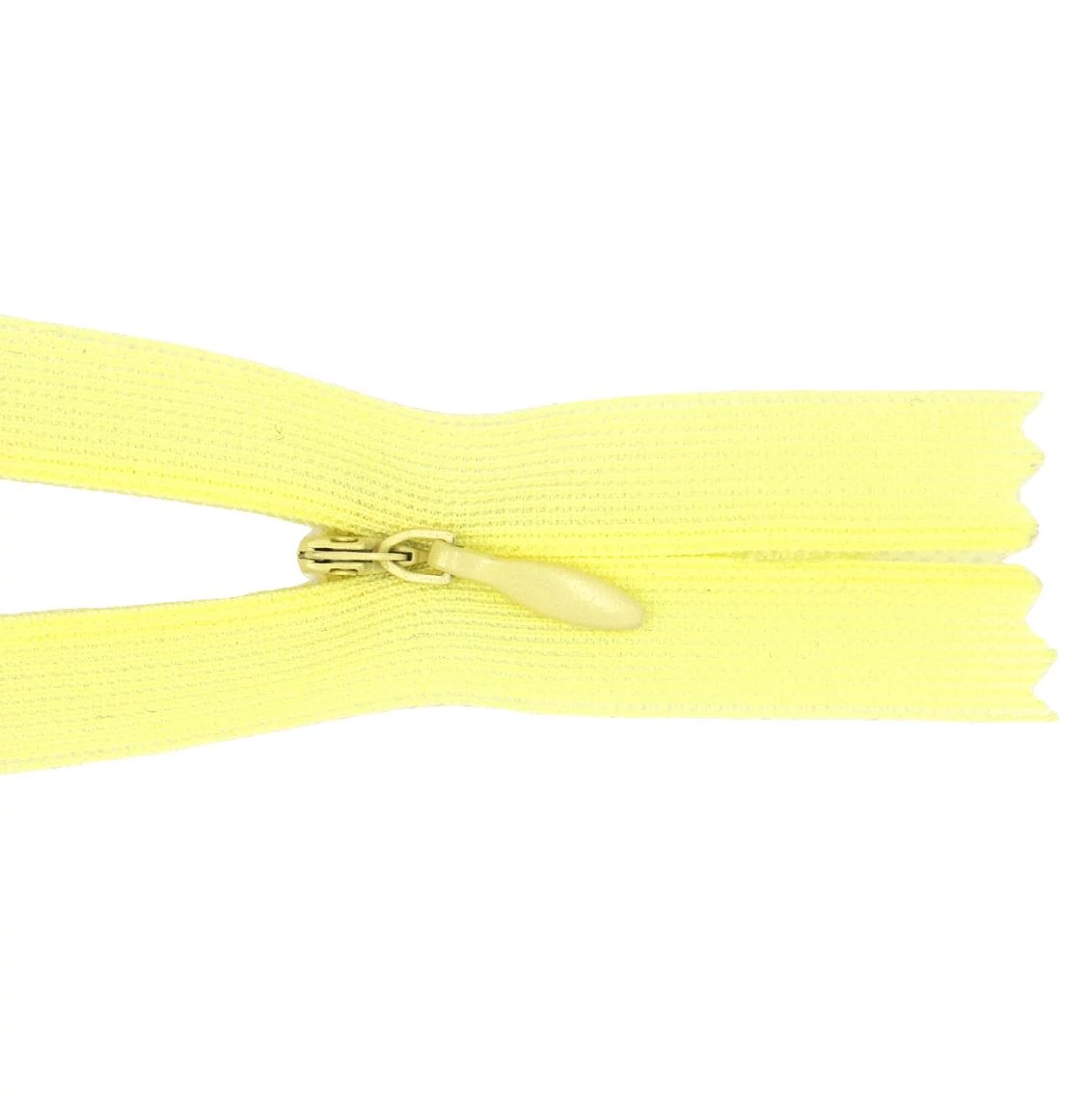Rejtett cipzár 60 cm  - halvány sárga - 7