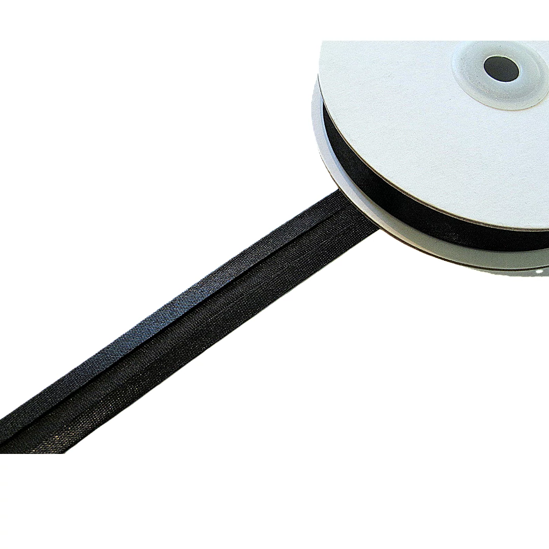 Szatén ferdepánt 20 mm  -  fekete 