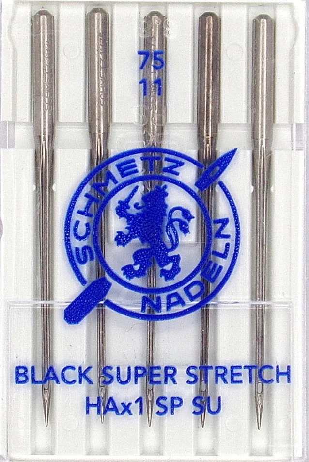 HAX1SP SU /75 BLACK SUPER STRETCH géptű Schmetz